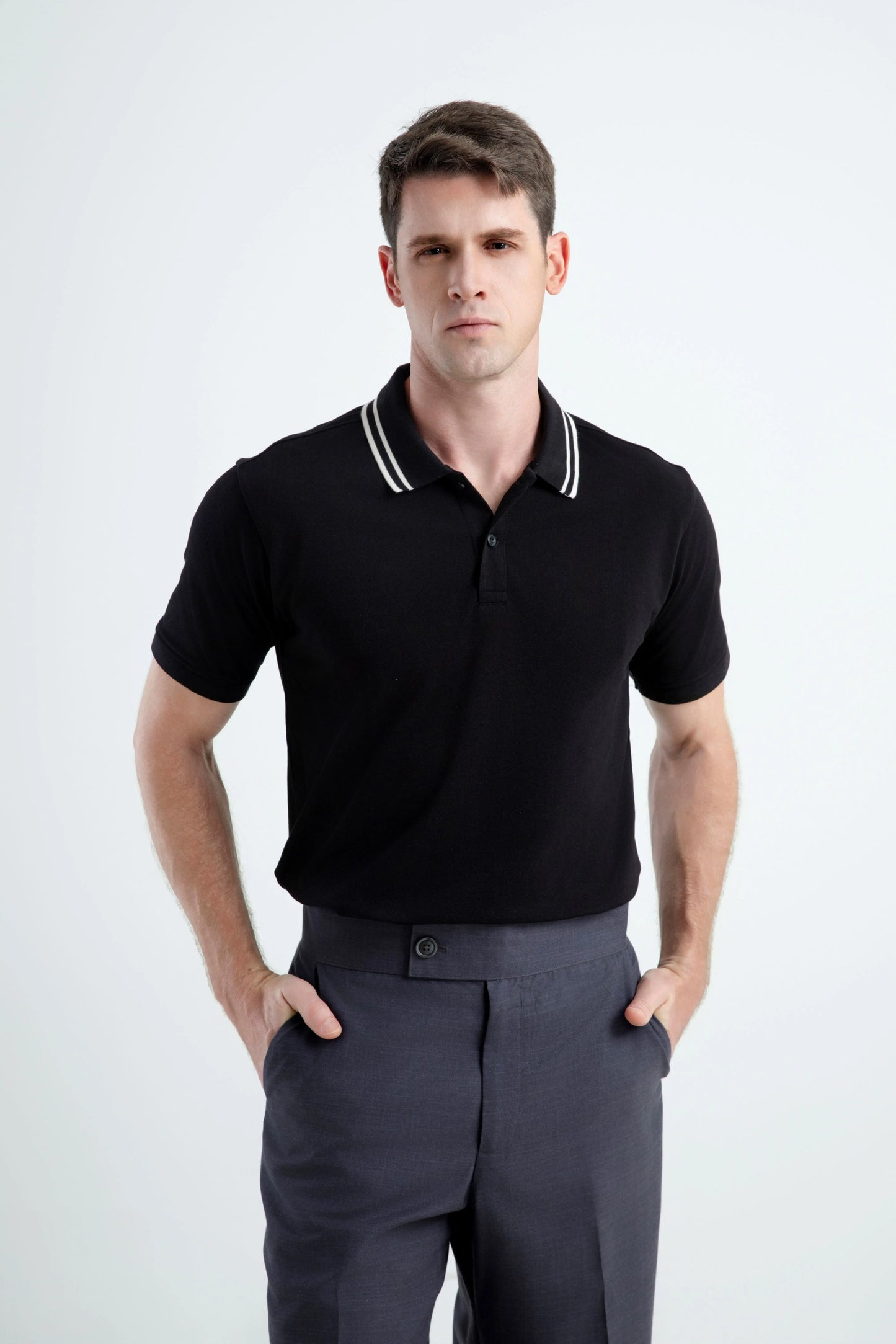 100% Cotton Polonè Striped Pique Polo Shirt Polonè Apparel Supply