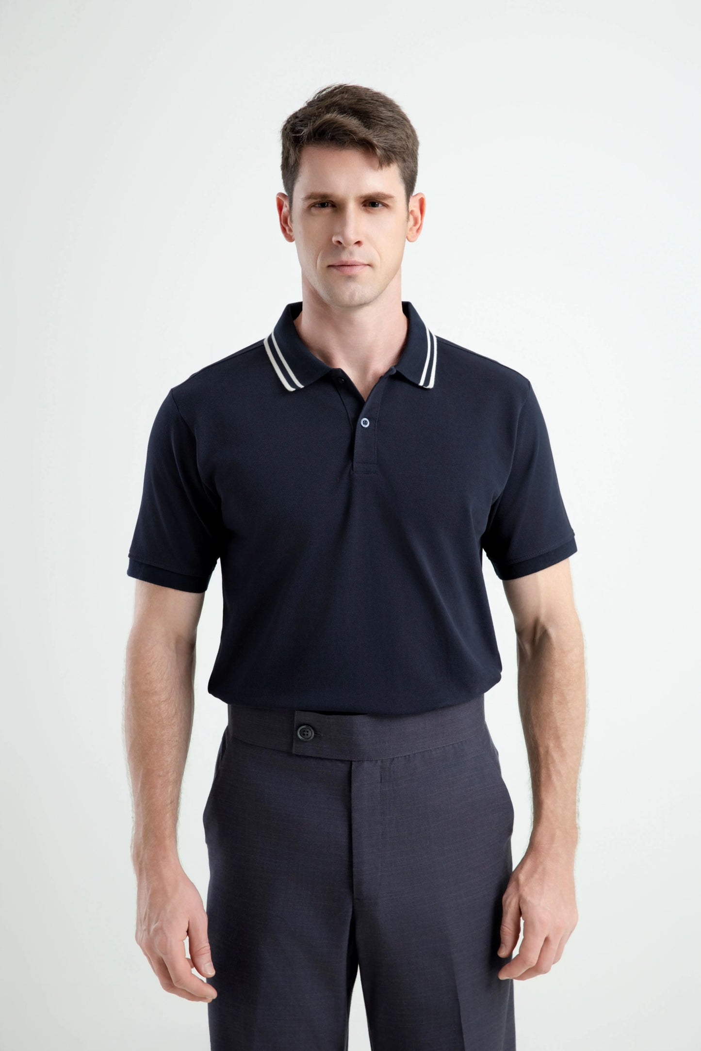 100% Cotton Polonè Striped Pique Polo Shirt Polonè Apparel Supply