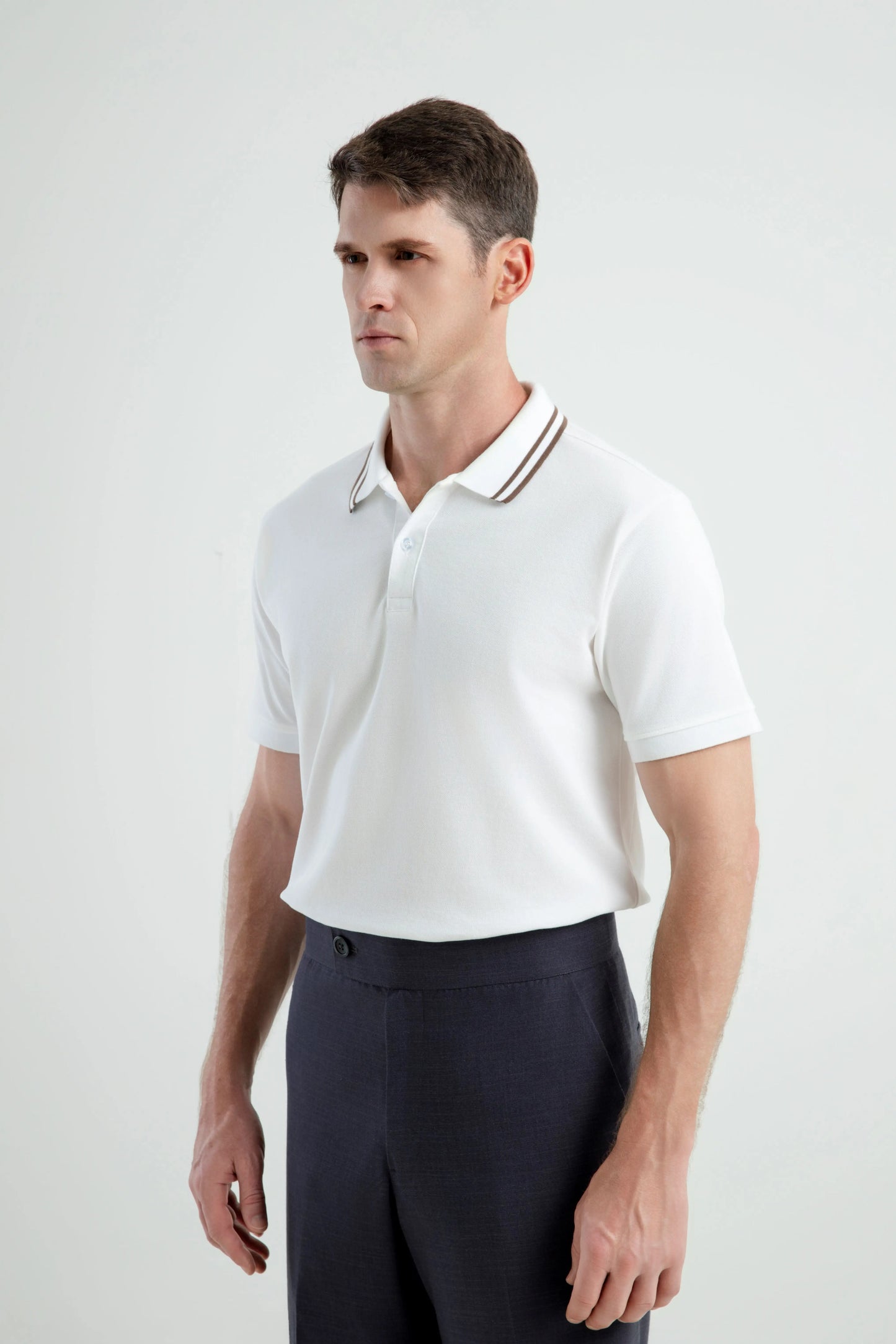 100% Cotton Polonè Striped Pique Polo Shirt Polonè Apparel Supply