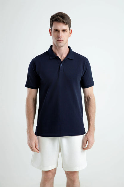 100% Cotton Polonè Plain Navy Pique Polo Shirt Polonè Supply